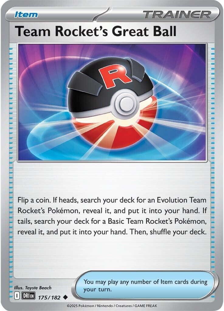 Team Rocket's Great Ball (175/182) [Scarlet & Violet: Destined Rivals] | Clutch Gaming