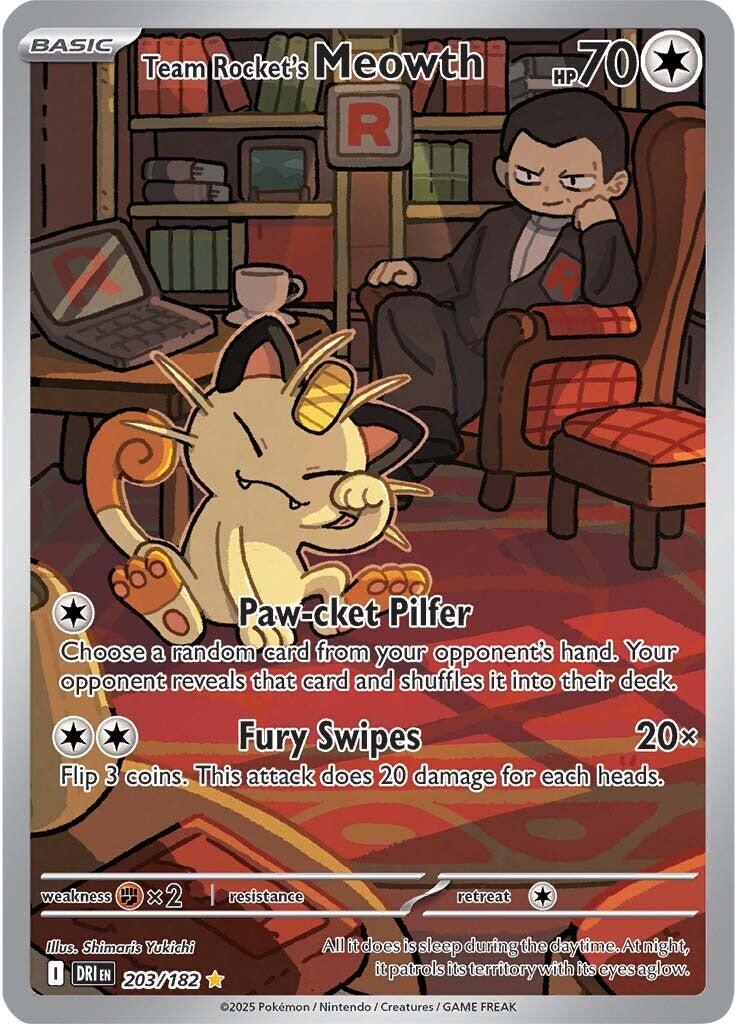 Team Rocket's Meowth (203/182) [Scarlet & Violet: Destined Rivals] | Clutch Gaming