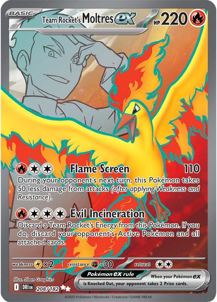 Team Rocket's Moltres ex (208/182) [Scarlet & Violet: Destined Rivals] | Clutch Gaming