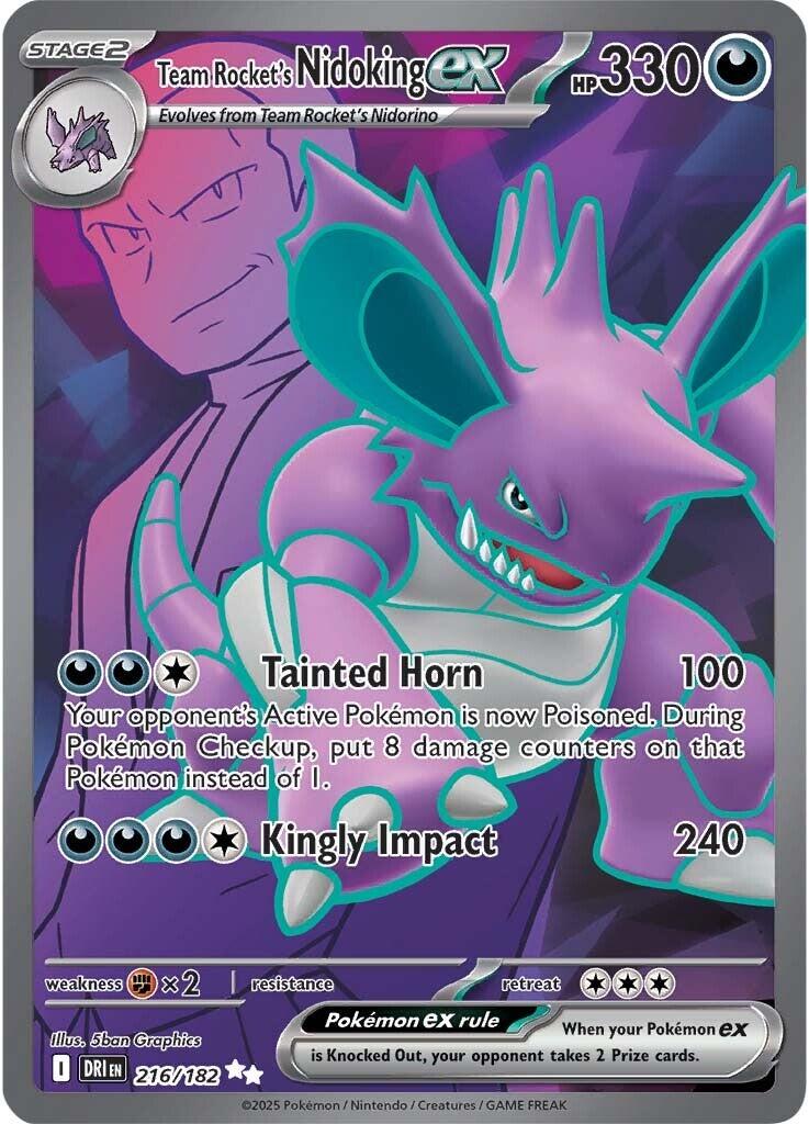 Team Rocket's Nidoking ex (216/182) [Scarlet & Violet: Destined Rivals] | Clutch Gaming