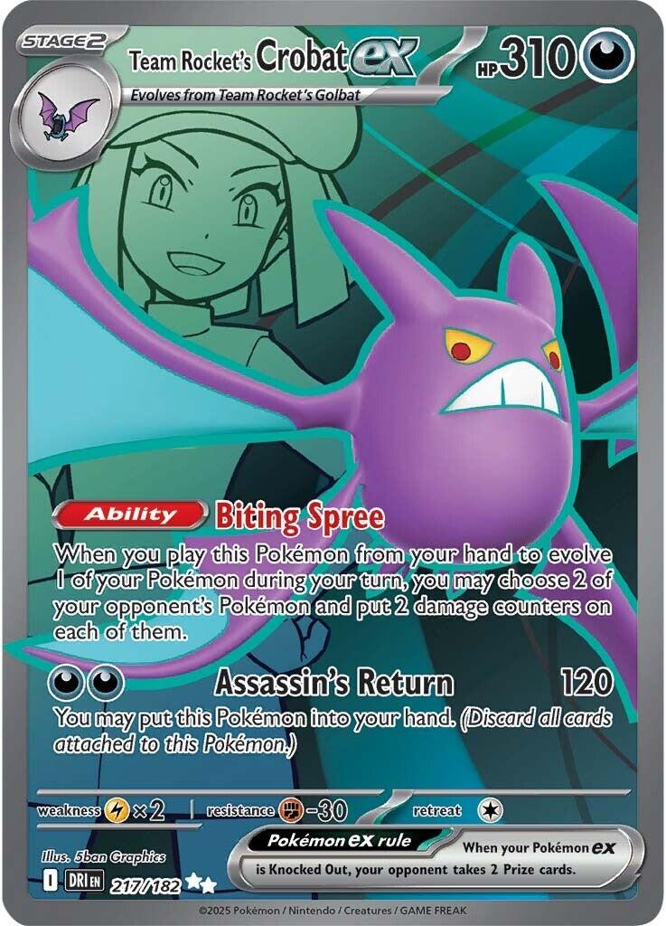 Team Rocket's Crobat ex (217/182) [Scarlet & Violet: Destined Rivals] | Clutch Gaming