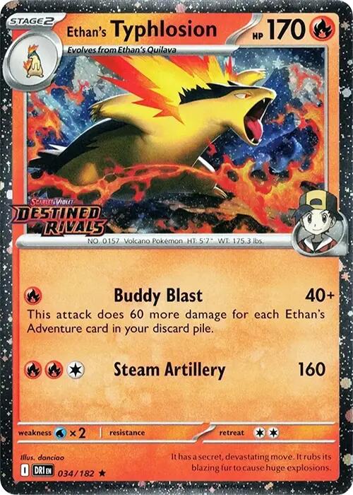 Ethan's Typhlosion (034/182) (Destined Rivals Stamp) [Scarlet & Violet: Destined Rivals] | Clutch Gaming