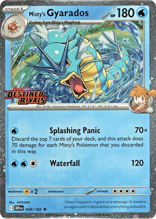Misty's Gyarados (049/182) (Destined Rivals Stamp) [Scarlet & Violet: Destined Rivals] | Clutch Gaming