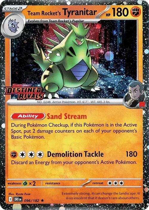 Team Rocket's Tyranitar (096/182) (Destined Rivals Stamp) [Scarlet & Violet: Destined Rivals] | Clutch Gaming