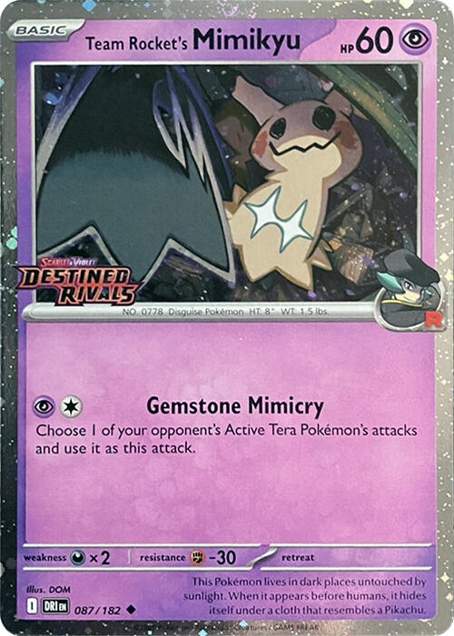 Team Rocket's Mimikyu (087/182) (Destined Rivals Stamp) [Scarlet & Violet: Destined Rivals] | Clutch Gaming