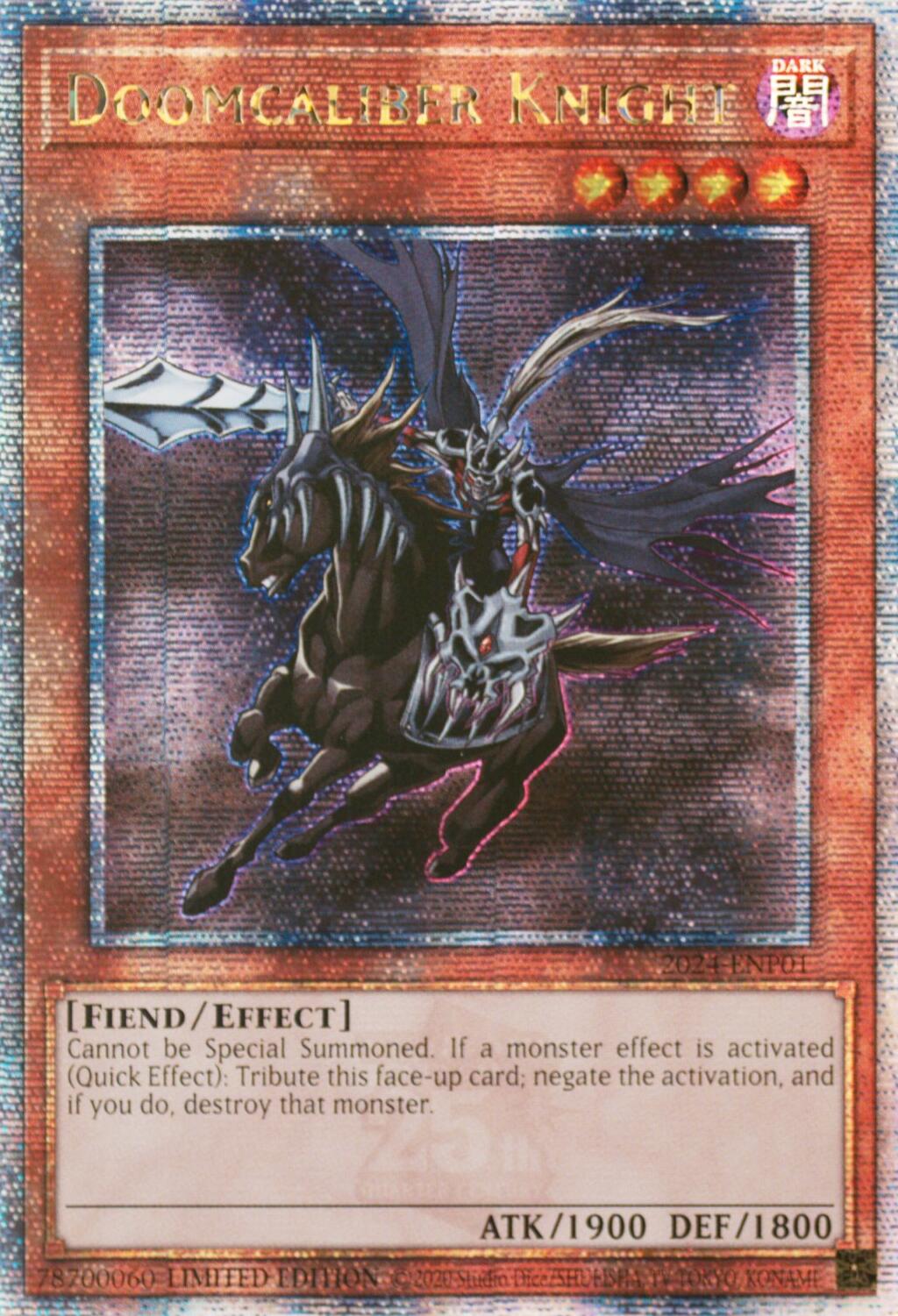 Doomcaliber Knight [2024-ENP01] Quarter Century Secret Rare | Clutch Gaming