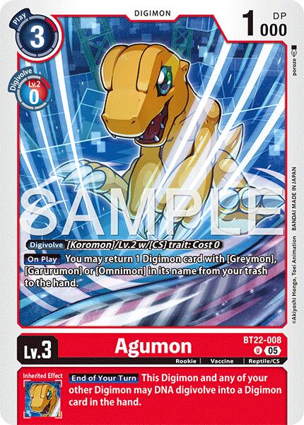 Agumon [BT22-008] [Cyber Eden] | Clutch Gaming