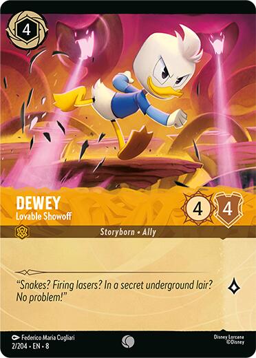 Dewey - Lovable Showoff (Cold Foil) (2/204) [Reign of Jafar] | Clutch Gaming