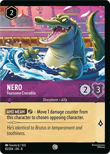 Nero - Fearsome Crocodile (Cold Foil) (65/204) [Reign of Jafar] | Clutch Gaming