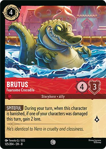 Brutus - Fearsome Crocodile (Cold Foil) (125/204) [Reign of Jafar] | Clutch Gaming