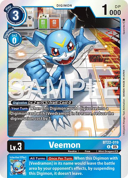 Veemon [BT22-019] [Cyber Eden] | Clutch Gaming