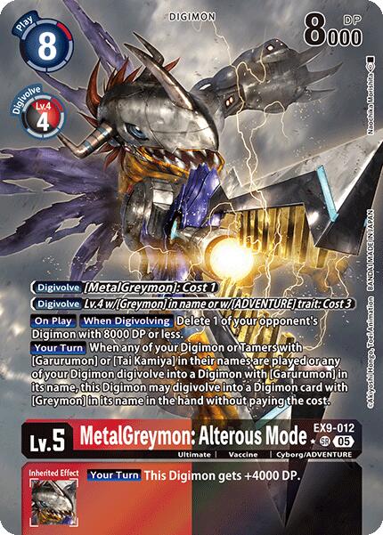 MetalGreymon: Alterous Mode [EX9-012] (Alternate Art) [Versus Monsters] | Clutch Gaming