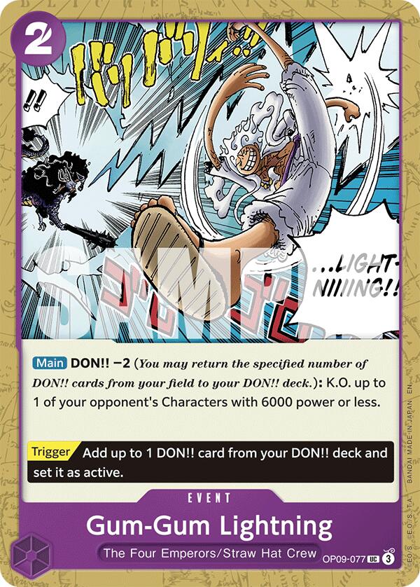 Gum-Gum Lightning (Reprint) [Starter Deck: Purple/Black Monkey.D.Luffy] | Clutch Gaming