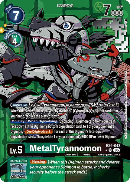 MetalTyrannomon [EX9-043] (Alternate Art) [Versus Monsters] | Clutch Gaming