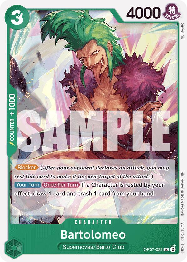 Bartolomeo (Reprint) [Starter Deck: GREEN Jewelry Bonney] | Clutch Gaming