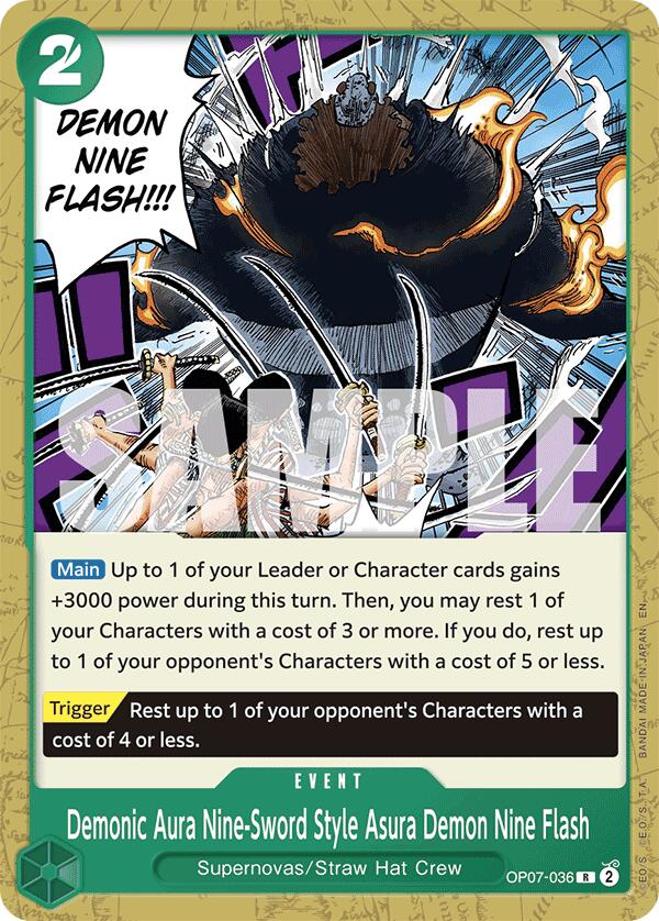 Demonic Aura Nine-Sword Style Asura Demon Nine Flash (Reprint) [Starter Deck: GREEN Jewelry Bonney] | Clutch Gaming