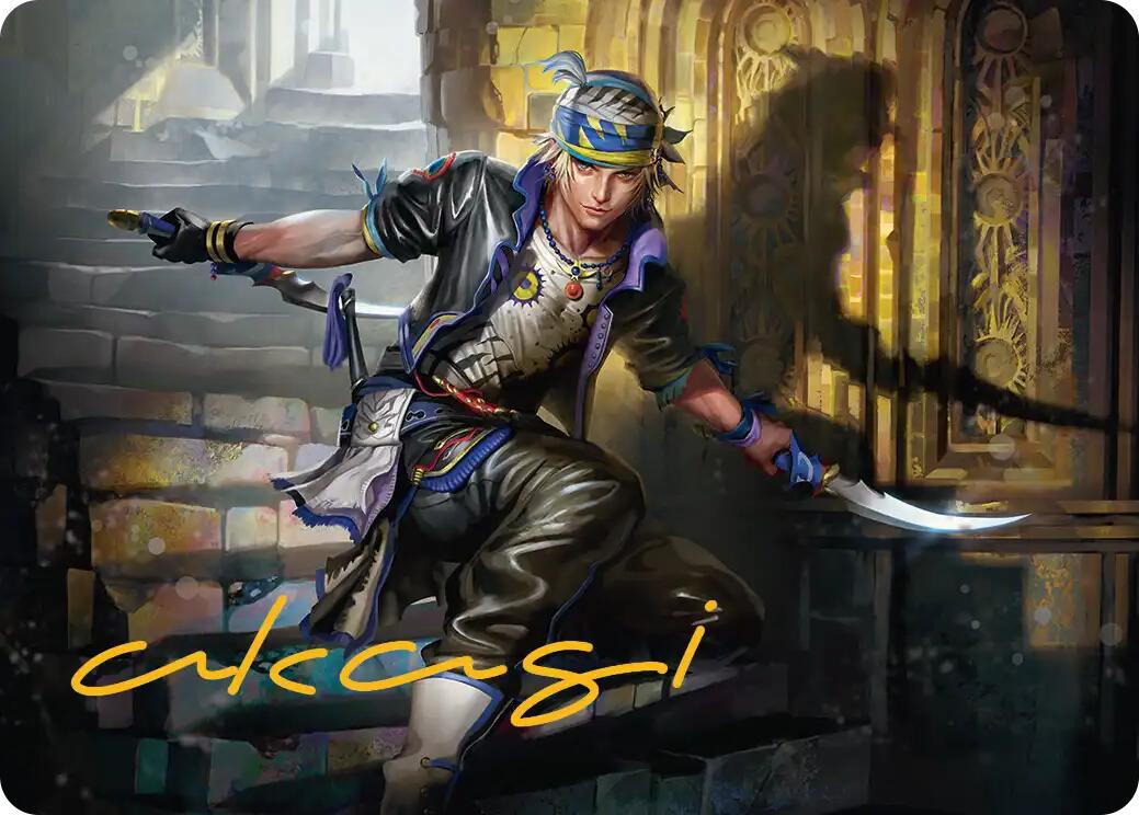 Locke Cole Art Card (Gold-Stamped Signature) [FINAL FANTASY Art Series] | Clutch Gaming