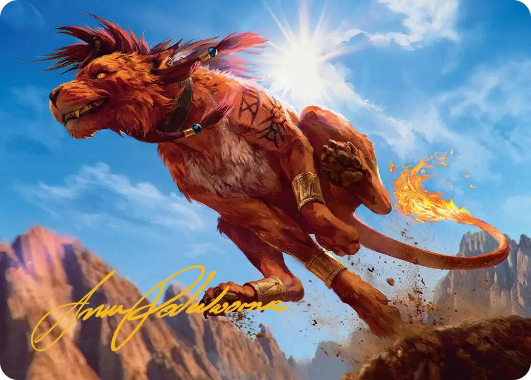Red XIII, Proud Warrior Art Card (Gold-Stamped Signature) [FINAL FANTASY Art Series] | Clutch Gaming