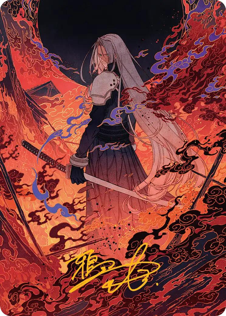 Nibelheim Aflame Art Card (Gold-Stamped Signature) [FINAL FANTASY Art Series] | Clutch Gaming