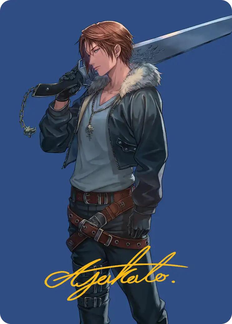 Squall, SeeD Mercenary Art Card (Gold-Stamped Signature) [FINAL FANTASY Art Series] | Clutch Gaming
