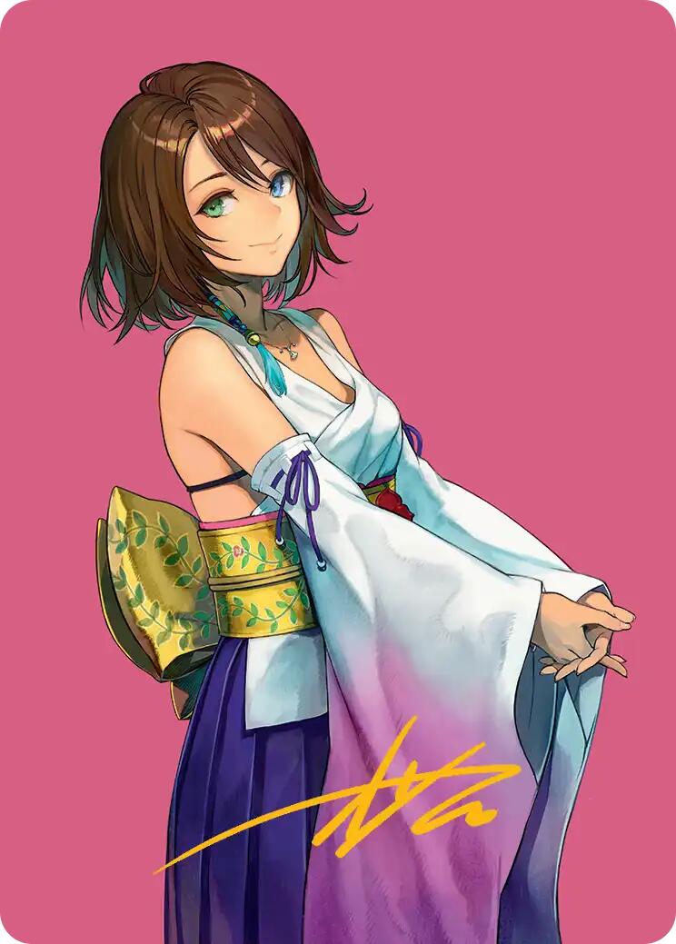 Yuna, Hope of Spira Art Card (Gold-Stamped Signature) [FINAL FANTASY Art Series] | Clutch Gaming