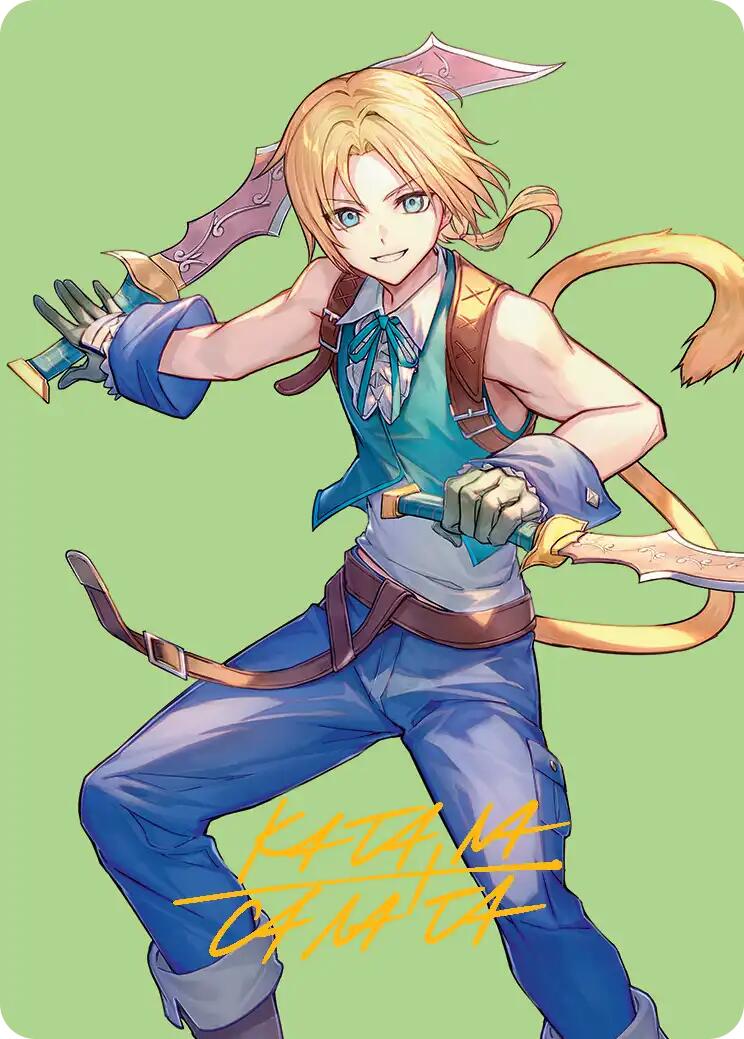 Zidane, Tantalus Thief Art Card (Gold-Stamped Signature) [FINAL FANTASY Art Series] | Clutch Gaming