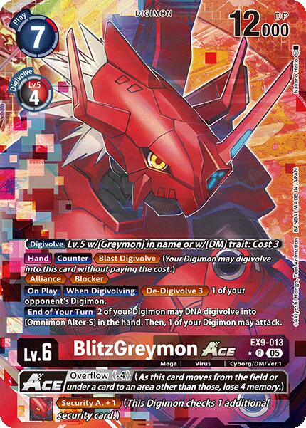BlitzGreymon ACE [EX9-013] (Alternate Art) [Versus Monsters] | Clutch Gaming