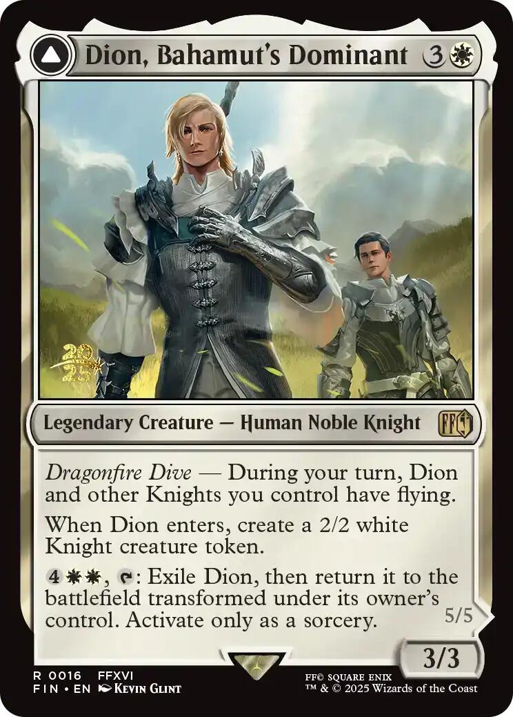 Dion, Bahamut's Dominant // Bahamut, Warden of Light [FINAL FANTASY Prerelease Promo] | Clutch Gaming