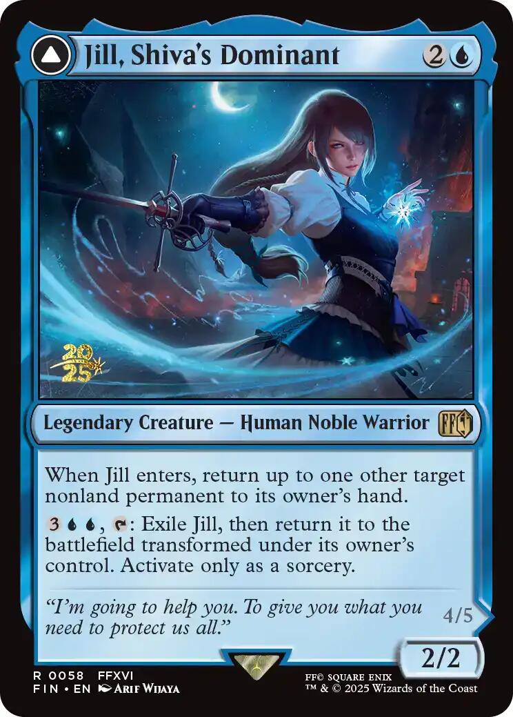 Jill, Shiva's Dominant // Shiva, Warden of Ice [FINAL FANTASY Prerelease Promo] | Clutch Gaming
