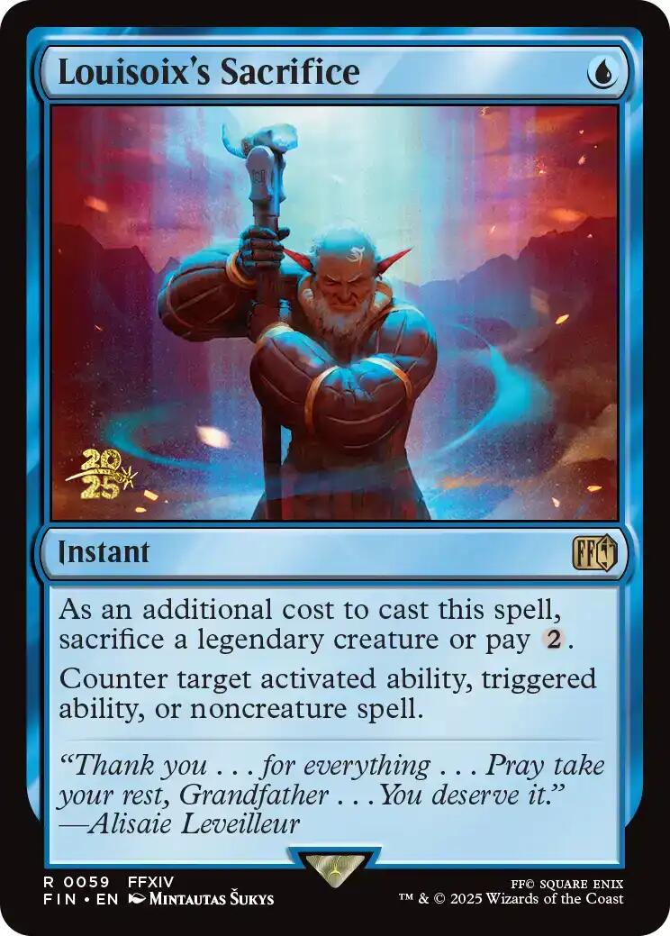 Louisoix's Sacrifice [FINAL FANTASY Prerelease Promo] | Clutch Gaming