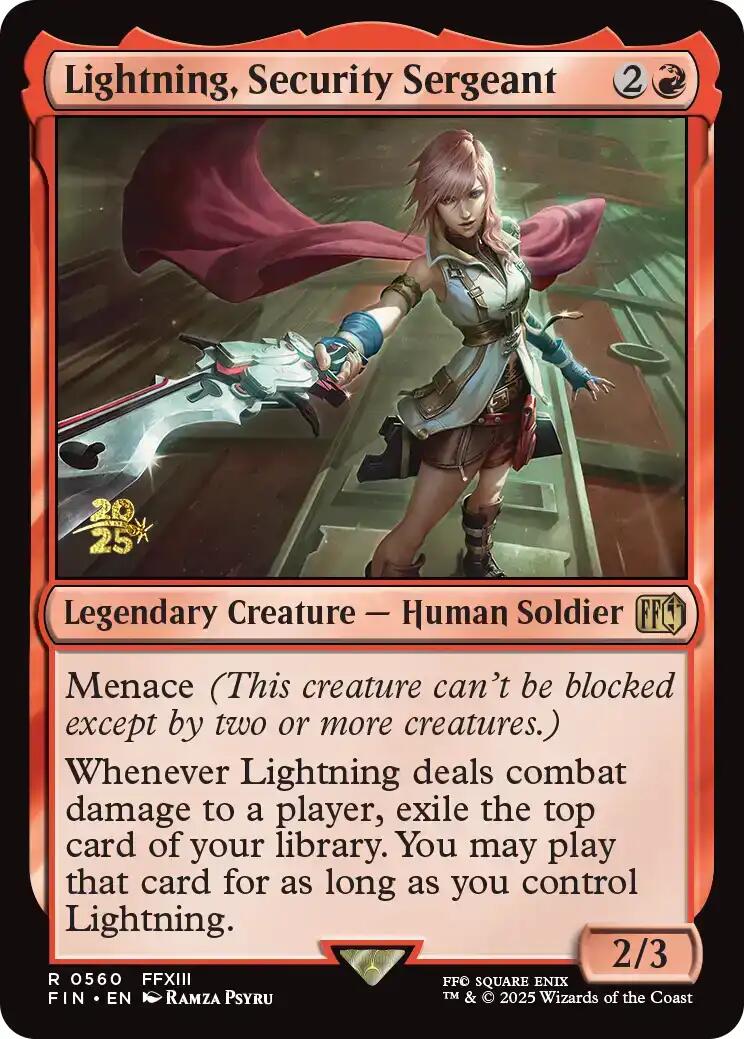 Lightning, Security Sergeant [FINAL FANTASY Prerelease Promo] | Clutch Gaming