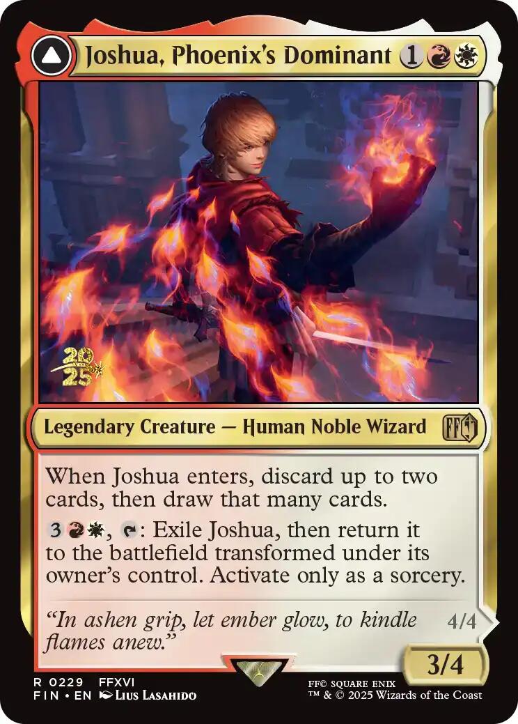 Joshua, Phoenix's Dominant // Phoenix, Warden of Fire [FINAL FANTASY Prerelease Promo] | Clutch Gaming