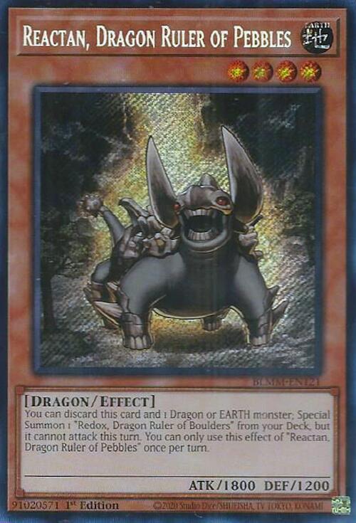 Reactan, Dragon Ruler of Pebbles [BLMM-EN121] Secret Rare | Clutch Gaming