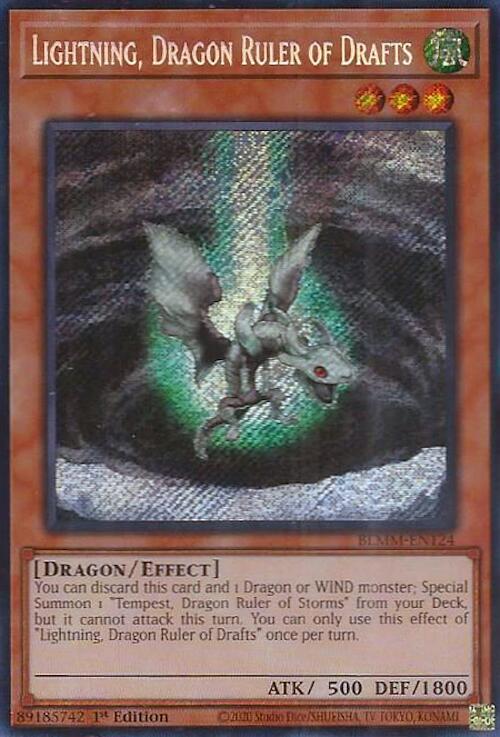 Lightning, Dragon Ruler of Drafts [BLMM-EN124] Secret Rare | Clutch Gaming