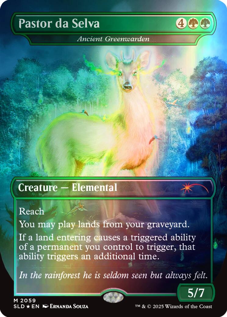Pastor da Selva - Ancient Greenwarden (Rainbow Foil) [Secret Lair Drop Series] | Clutch Gaming