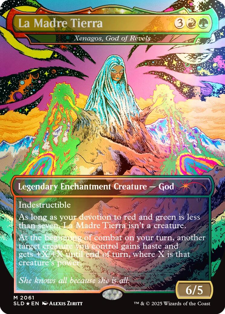 La Madre Tierra - Xenagos, God of Revels (Rainbow Foil) [Secret Lair Drop Series] | Clutch Gaming