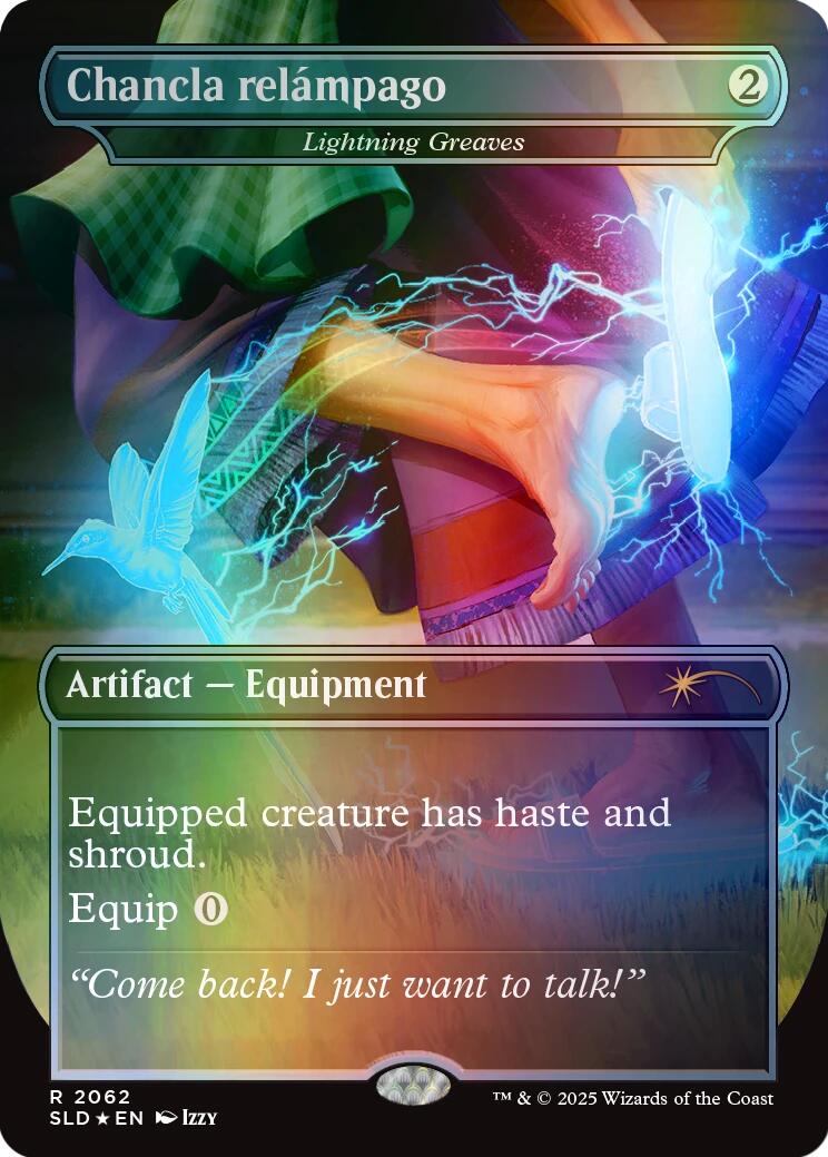 Chancla relampago - Lightning Greaves (Rainbow Foil) [Secret Lair Drop Series] | Clutch Gaming