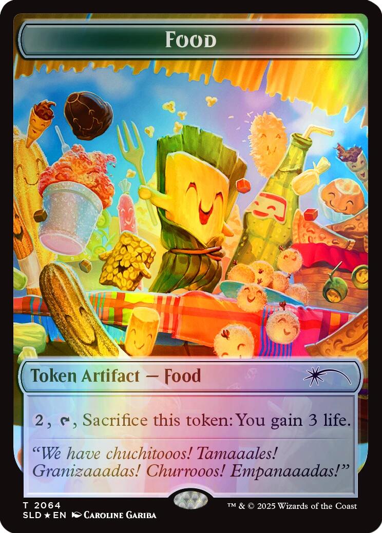 Food Token (2064) (Rainbow Foil) [Secret Lair Drop Series] | Clutch Gaming