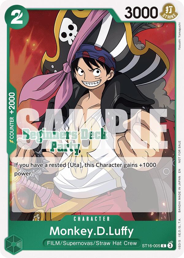 Monkey.D.Luffy (ST-23 - ST-28 Beginners Deck Party) [Participation] [One Piece Promotion Cards] | Clutch Gaming