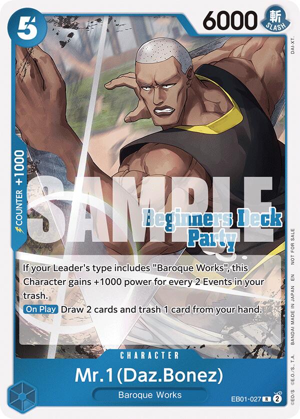 Mr. 1 (Daz.Bonez) (ST-23 - ST-28 Beginners Deck Party) [Participation] [One Piece Promotion Cards] | Clutch Gaming