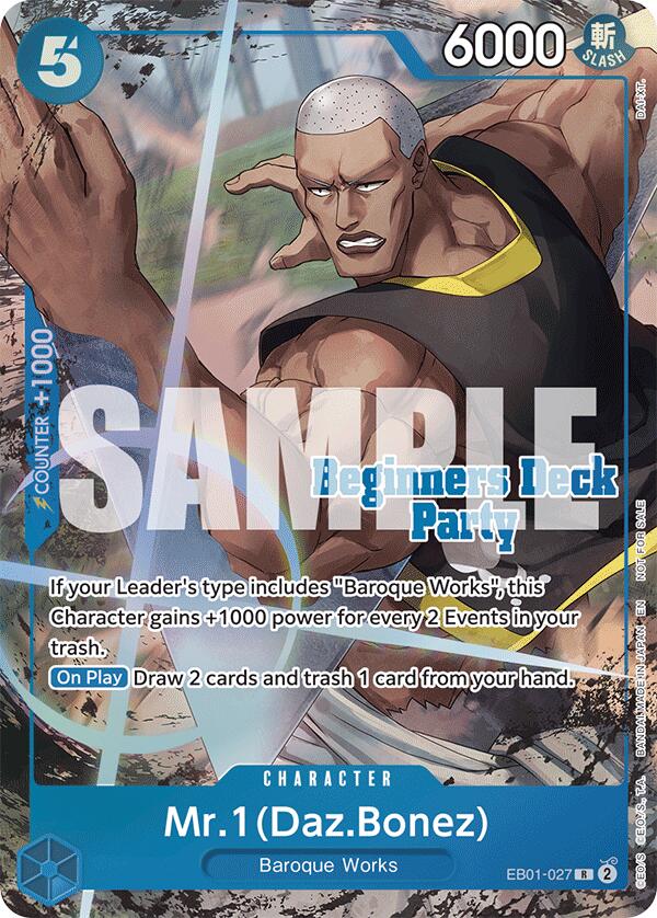 Mr. 1 (Daz.Bonez) (ST-23 - ST-28 Beginners Deck Party) [Winner] [One Piece Promotion Cards] | Clutch Gaming