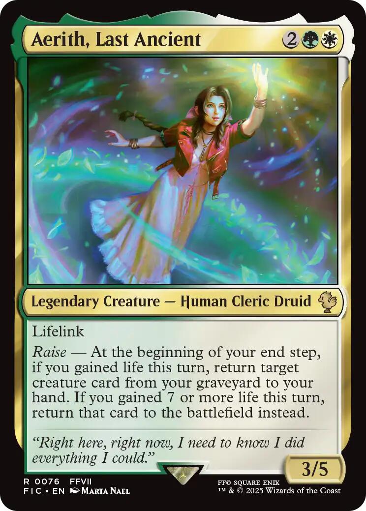 Aerith, Last Ancient (Surge Foil) [FINAL FANTASY Commander] | Clutch Gaming