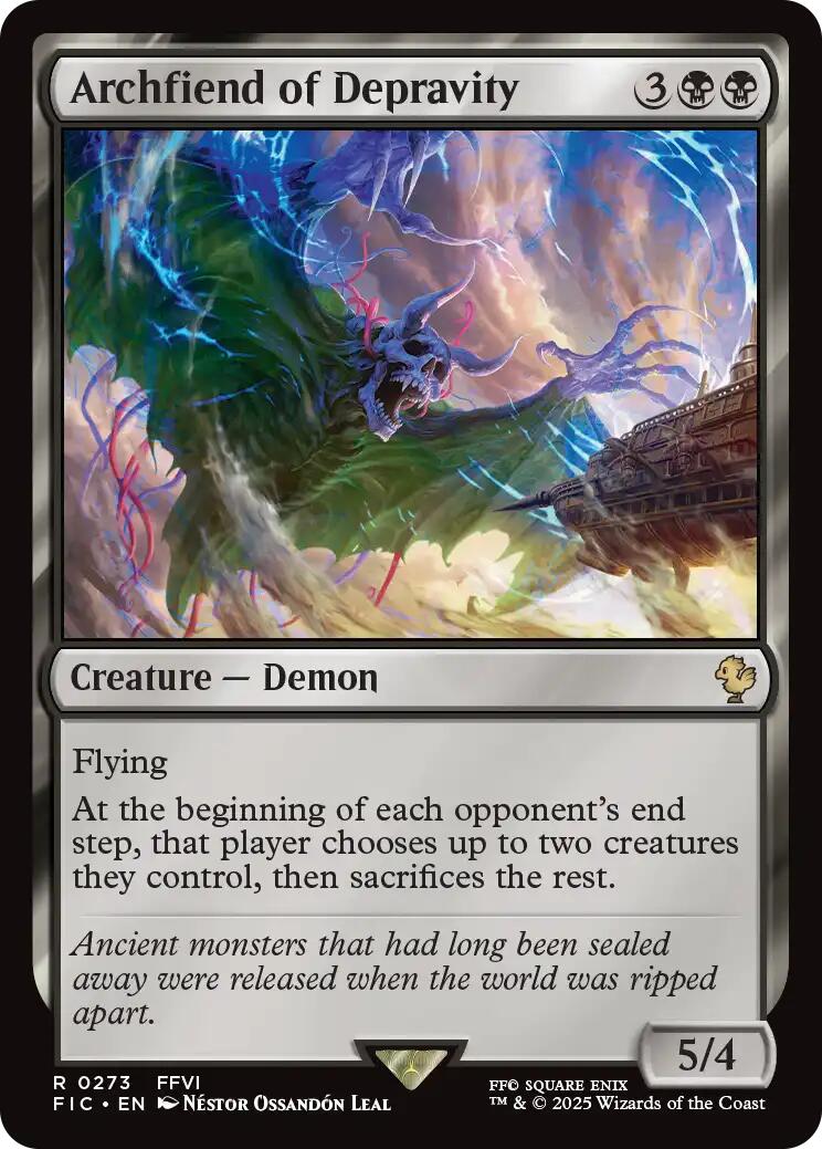 Archfiend of Depravity (Surge Foil) [FINAL FANTASY Commander] | Clutch Gaming