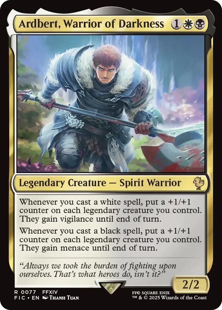 Ardbert, Warrior of Darkness (Surge Foil) [FINAL FANTASY Commander] | Clutch Gaming