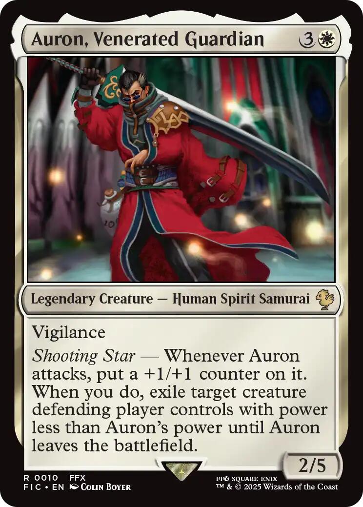 Auron, Venerated Guardian (Surge Foil) [FINAL FANTASY Commander] | Clutch Gaming