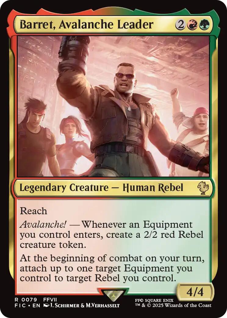 Barret, Avalanche Leader (Surge Foil) [FINAL FANTASY Commander] | Clutch Gaming