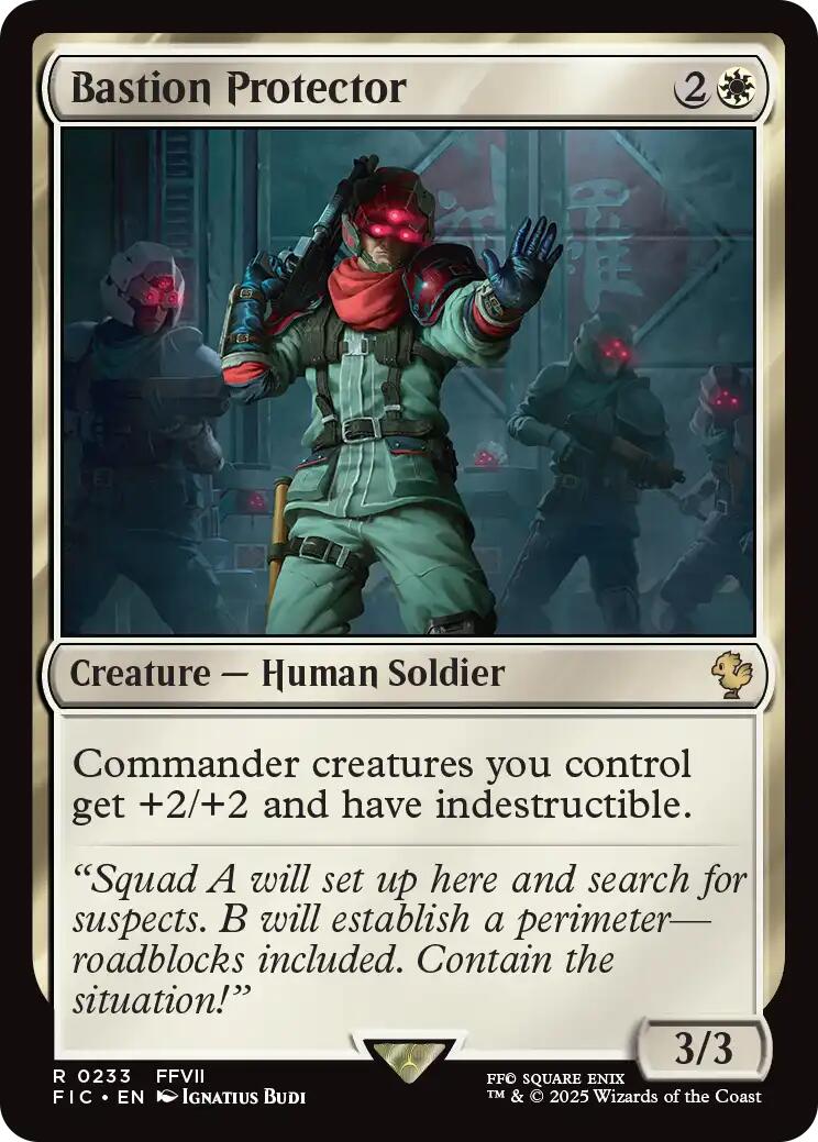 Bastion Protector (Surge Foil) [FINAL FANTASY Commander] | Clutch Gaming