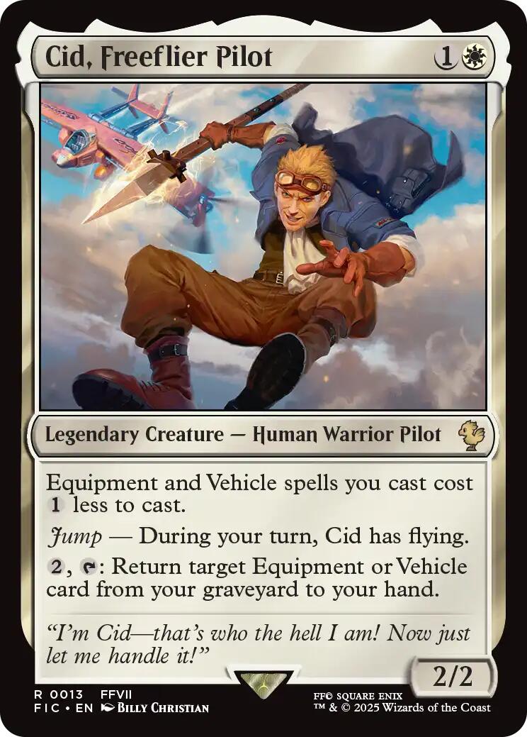 Cid, Freeflier Pilot (Surge Foil) [FINAL FANTASY Commander] | Clutch Gaming