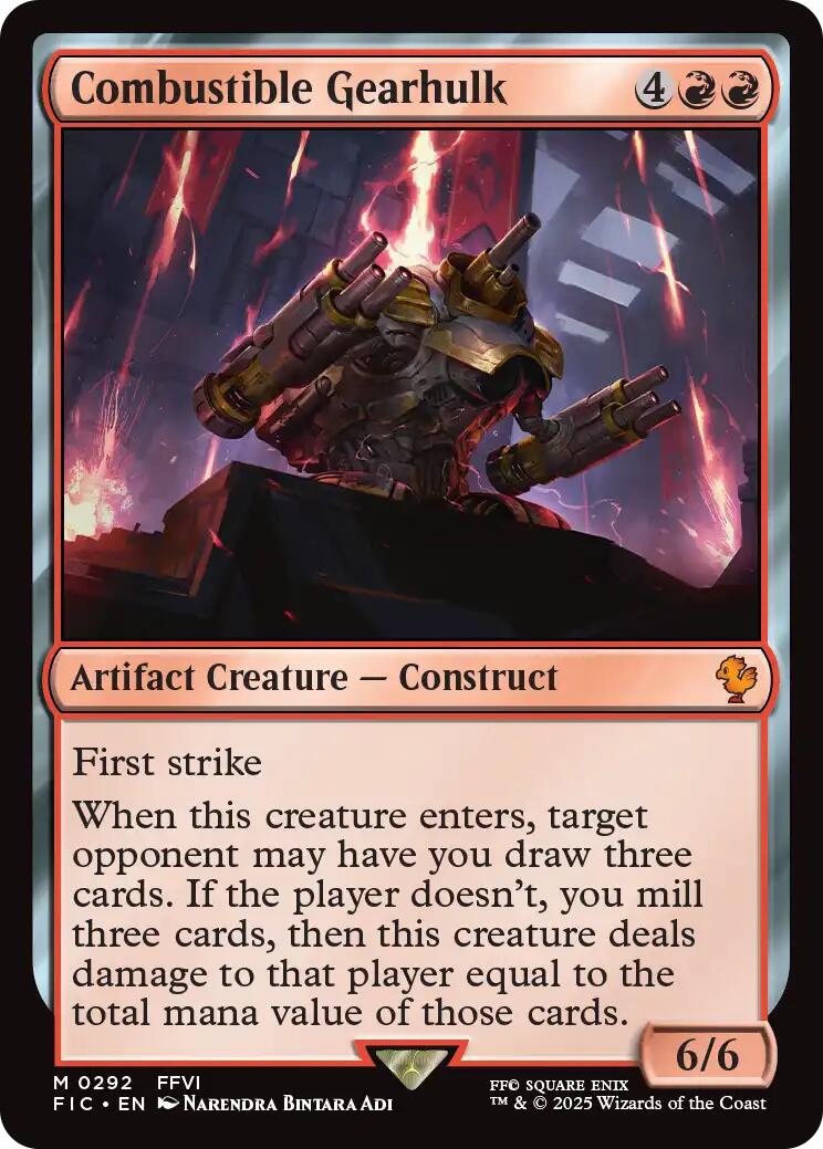 Combustible Gearhulk (Surge Foil) [FINAL FANTASY Commander] | Clutch Gaming