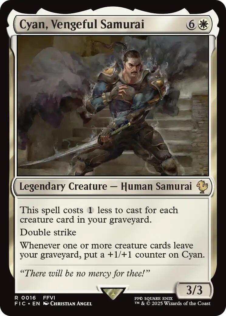 Cyan, Vengeful Samurai (Surge Foil) [FINAL FANTASY Commander] | Clutch Gaming